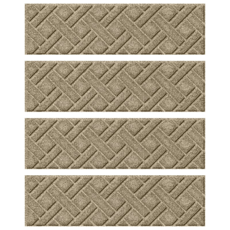 WaterHog Lattice Indoor Outdoor Stair Treads Set/4 8.5x30 Bed Bath